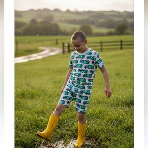 Hanna Andersson | Organic Cotton Recycling Truck Matching Pajama Set | 12 yeas